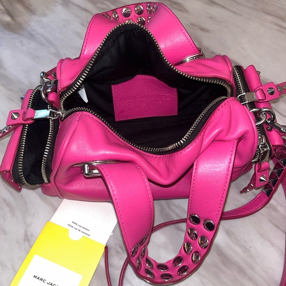 Marc Jacobs Studded Pushlock Mini Satchel – Magenta, Used, Great Shape - Picture 14 of 16